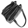 Womens Leather Mid Size Shopper Handbag Bellevue Black 3