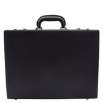 Faux Leather Briefcase Classic Attaché Business Case Calver Black 1