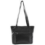 Womens Leather Classic Shopper Shoulder Bag Amelia Black