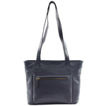 Womens Leather Classic Shopper Shoulder Bag Amelia Navy
