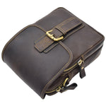 Mens Trendy Smart Crossbody Bag Genuine Leather Messenger Lucas Brown 6