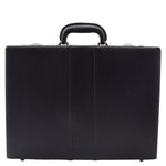 Faux Leather Briefcase Classic Attaché Business Case Calver Black