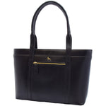 Womens Real Leather Shoulder Bag Large Hobo Handbag Lucy Black 2