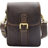 Mens Trendy Smart Crossbody Bag Genuine Leather Messenger Lucas Brown 8