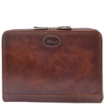 Real Leather Portfolio Case A4 Document Holder Cookbury Brown