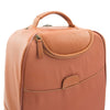 Real Leather Cabin Suitcase Wheeled Trolley Newton Tan Feature