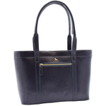 Womens Real Leather Shoulder Bag Large Hobo Handbag Lucy Navy 2