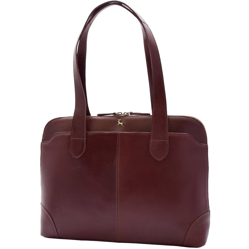 Womens Real Leather Smart Handbag Doctor Hobo Bag Chestnut Steph 3