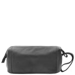 Real Leather Toiletry Wash Bag Wrist Pouch HOL951 Black 1