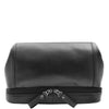 Real Leather Toiletry Wash Bag Travel Pouch HOL290 Black