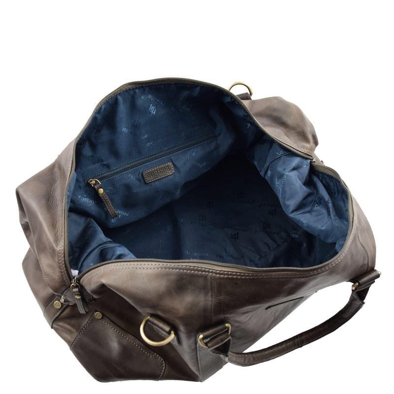 leather bag with an inside zip pocket