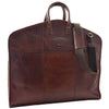  Real Leather Suit Carrier Large Capacity Travel Garment Bag Oxford Brown 2