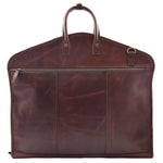  Real Leather Suit Carrier Large Capacity Travel Garment Bag Oxford Brown 8