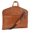 Copy of Real Leather Suit Carrier Large Capacity Travel Garment Bag Oxford Tan 4