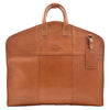 Copy of Real Leather Suit Carrier Large Capacity Travel Garment Bag Oxford Tan 5