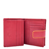 Womens Bifold Leather Purse Booklet Style Wallet HOL117 Red 4