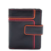 Womens Bifold Leather Purse Booklet Style Wallet HOL117 Black 5