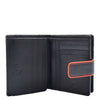 Womens Bifold Leather Purse Booklet Style Wallet HOL117 Black 3