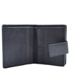 Womens Leather Purse Booklet Style Wallet HOL107 Black 3