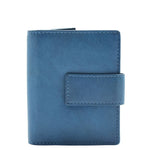 Womens Leather Purse Booklet Style Wallet HOL107 Blue 5