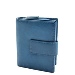 Womens Leather Purse Booklet Style Wallet HOL107 Blue 1