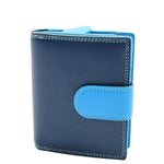 Womens Booklet Style Purse Leather Wallet HOL840 Blue 1