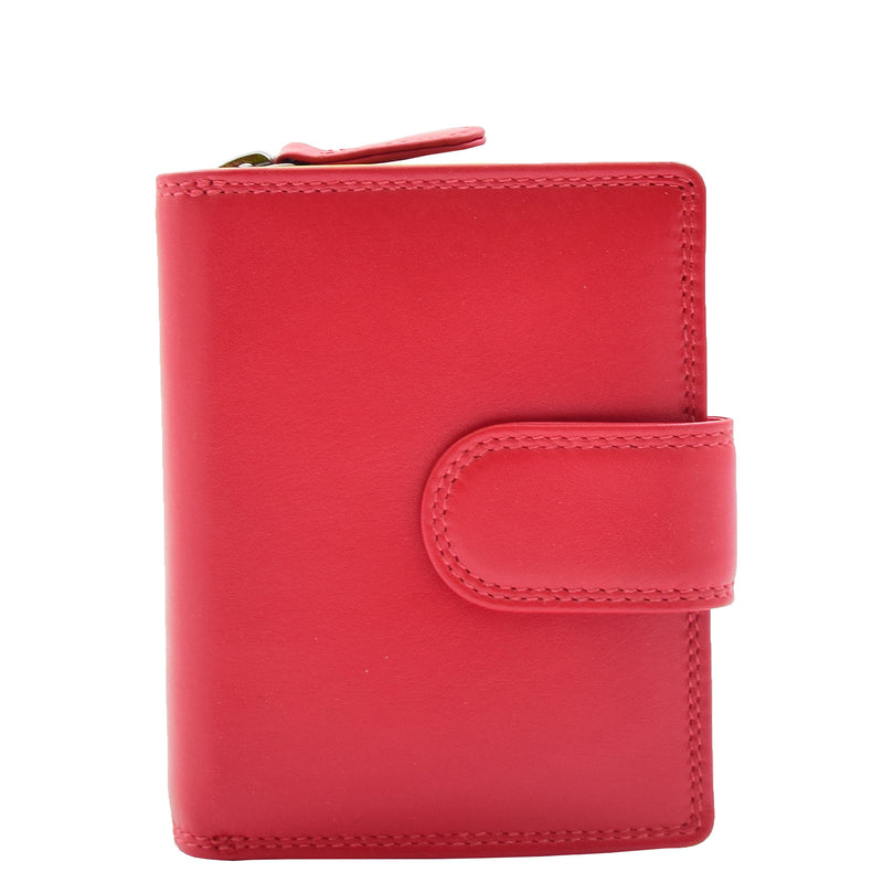 Womens Booklet Style Purse Leather Wallet HOL840 Red 5