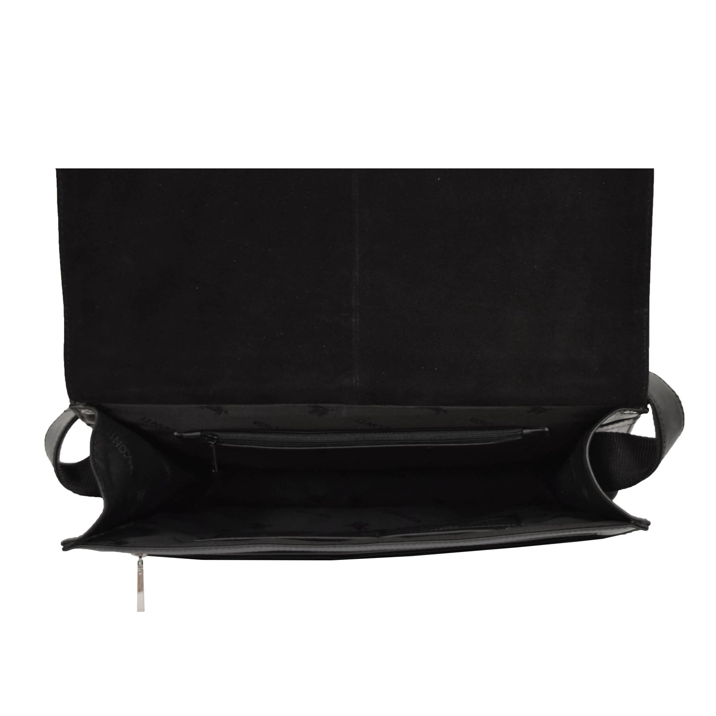 mens leather bag with inside zip section