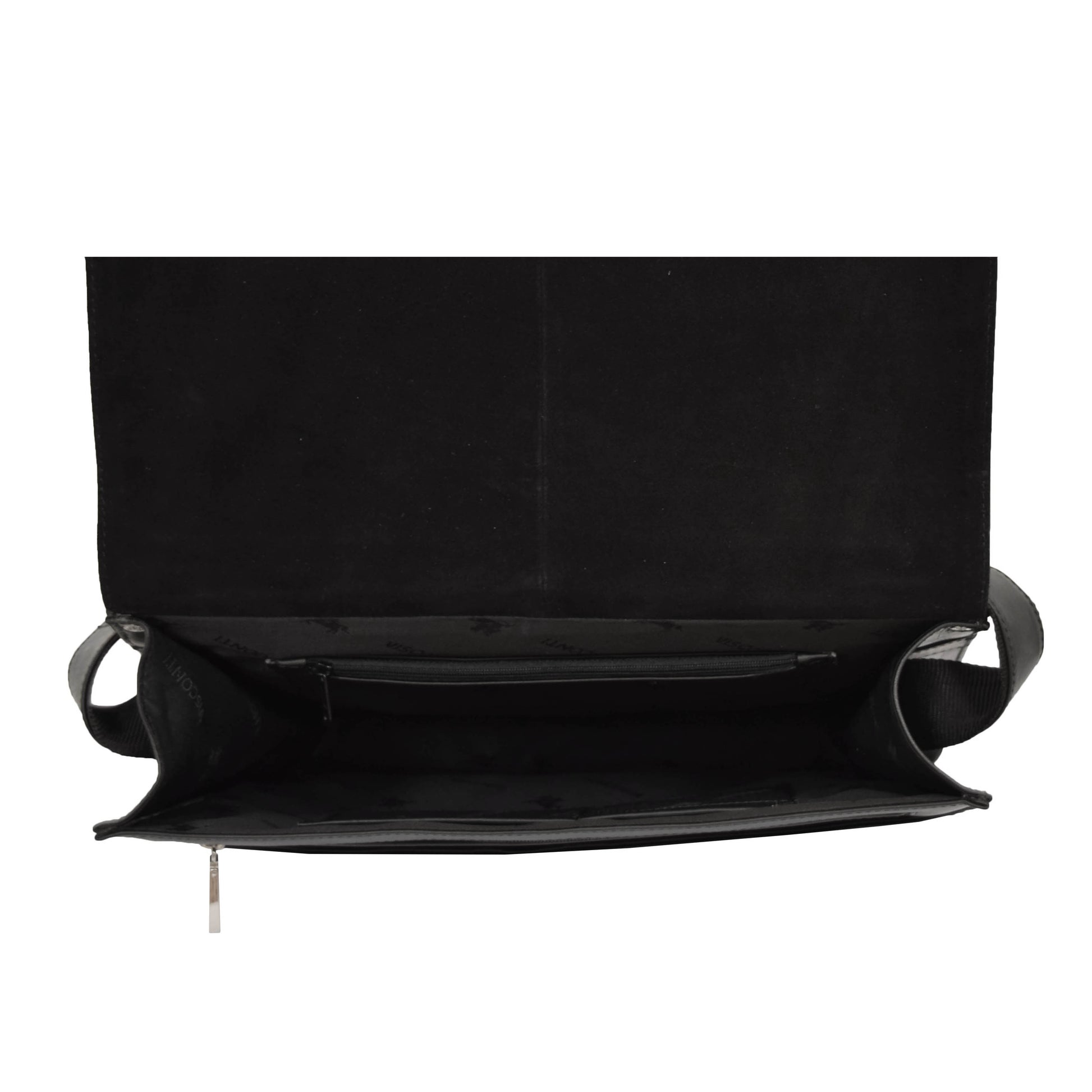 mens leather bag with inside zip section