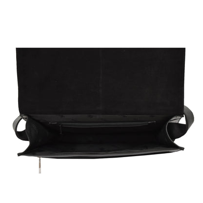 mens leather bag with inside zip section