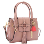 Womens Genuine Leather Organiser Shoulder Hobo Handbag Dress Bag Apolline Rose 3
