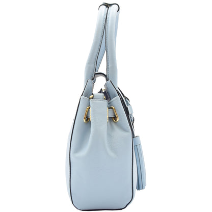 Womens Genuine Leather Organiser Shoulder Hobo Handbag Dress Bag Apolline Sky Blue 7