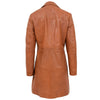 Womens 3/4 Length Soft Leather Classic Coat Macey Tan 2