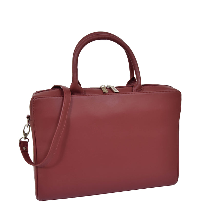 womens red leather handbag