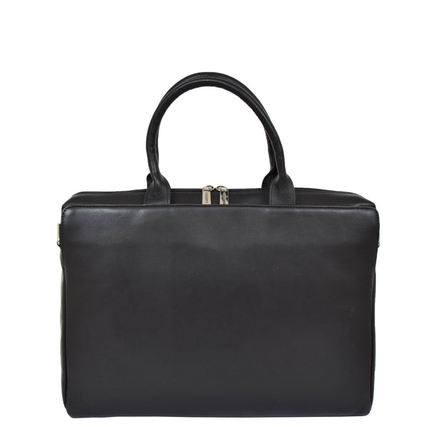 Womens Real Soft Leather Briefcase Black | House of Leather
