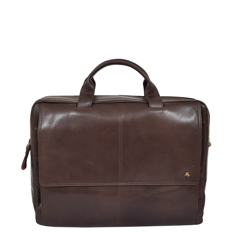 leather organiser bag with two grab handles