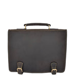 mens leather briefcase with a detachable shoulder strap