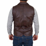 waistcoat for men with back adjustment buckle