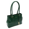 Womens Hobo Shoulder Leather Bag Beautiful Croc Pint Sylvia Green 5