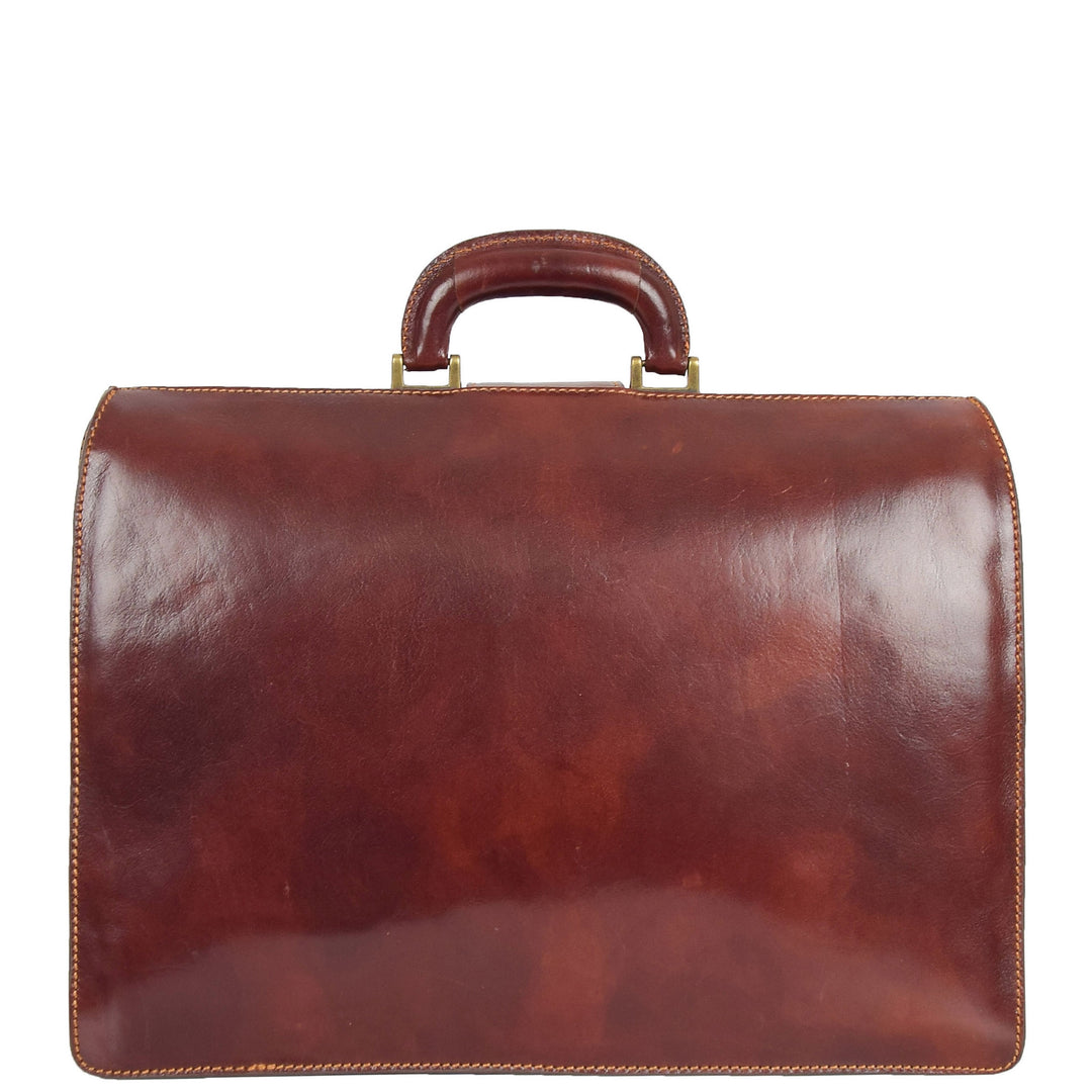 Real Leather Doctors Briefcase Gladstone Bag Ashford Brown 1
