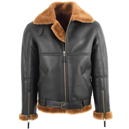 Original RAF Flying Sheepskin Jacket Tyler Brown Ginger