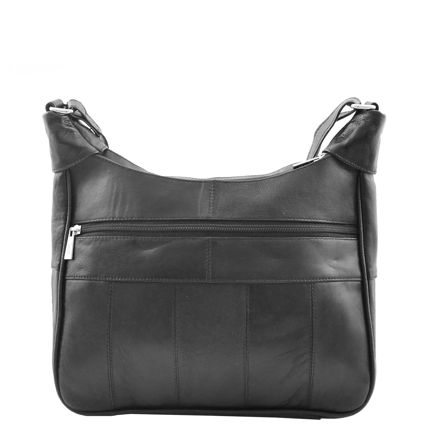 Womens Leather Cross Body Organiser Bag HOL007 Black 1