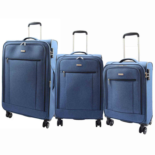 Four Wheel Suitcase Luggage TSA Lock HOL104 Blue