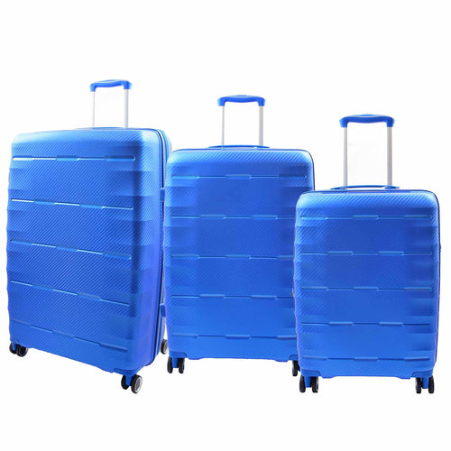 8 Wheeled Expandable ABS Luggage Miyazaki Blue 1