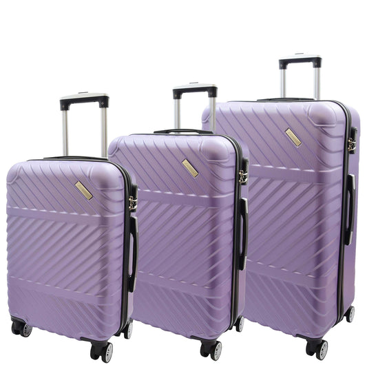 Hard Shell Four Wheel Luggage Digit Lock Cruise Purple