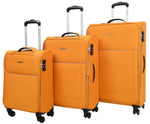 Four Wheel Lightweight Soft Suitcase Luggage TSA Lock HL22 Yellow