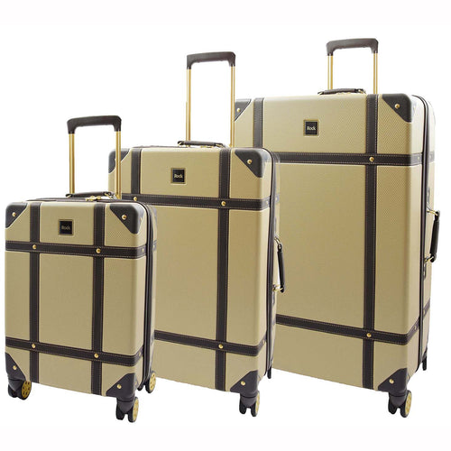 8 Wheel Spinner Travel Luggage’s London Gold 1