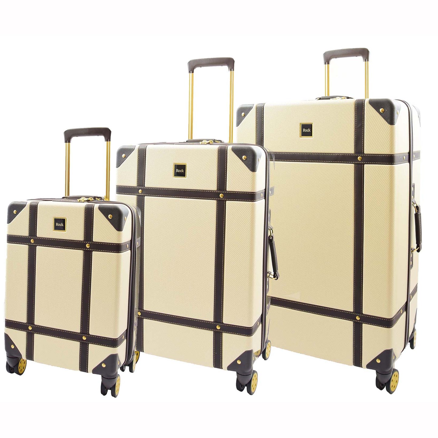 8 Wheel Spinner Travel Luggage’s London Cream 