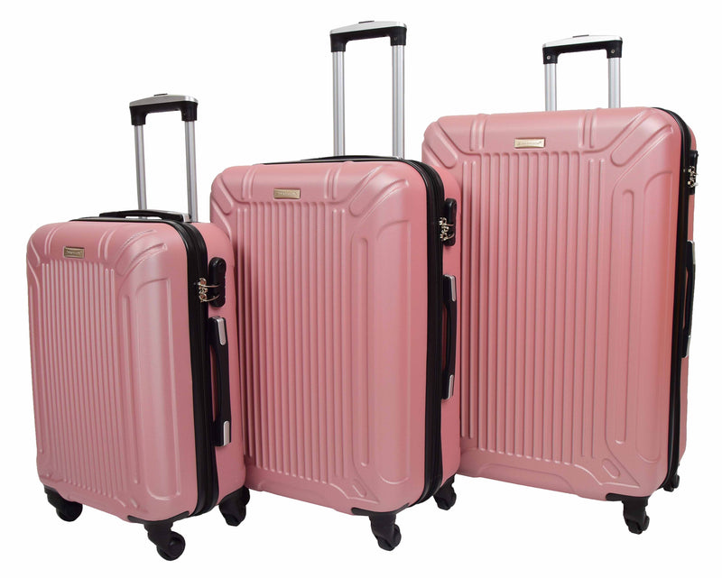 Hard Shell Four Wheel Expandable Luggage Digit Lock Sonic Rose Gold