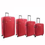 Four Wheel Suitcases Lightweight Soft Expandable Luggage Cosmic Red